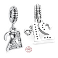 Charm Sterlingové stříbro 925 21 let lásky, 2v1 přívěsek na náramek výročí