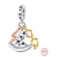 Charm Sterlingové stříbro 925 Harry Potter klobouk, brýle, jizva, 3v1 přívěsek na náramek, film
