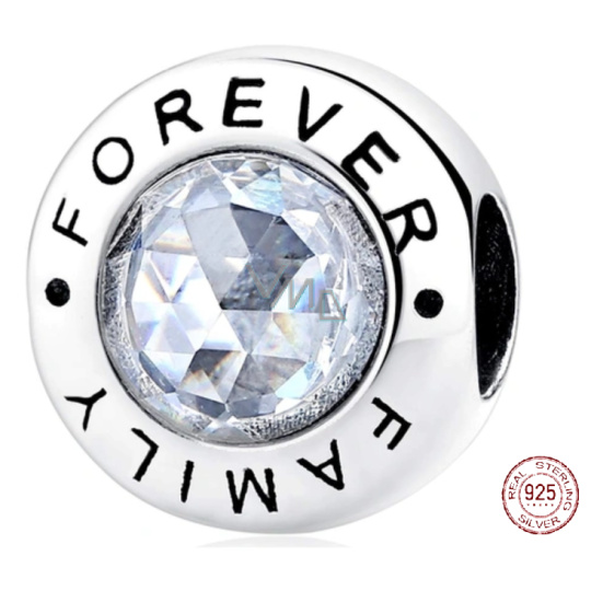 Charm Sterlingové stříbro 925 Rodina navždy, korálek na náramek rodina