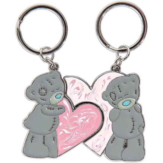 Me To You Klíčenka kovová Dvě srdce pro páry 2 kusy v balení