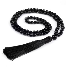108 Mala Onyx mat náhrdelník meditační šperk, přírodní kámen, vázaný střapec, korálek 6 mm matný 108 Mala Onyx mat náhrdelník meditační šperk, přírodní kámen, vázaný střapec, korálek 6 mm matný