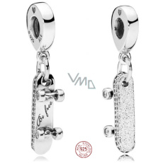 Charm Sterlingové stříbro 925 Skateboard, přívěšek na náramek sport Charm Sterlingové stříbro 925 Skateboard, přívěšek na náramek sport