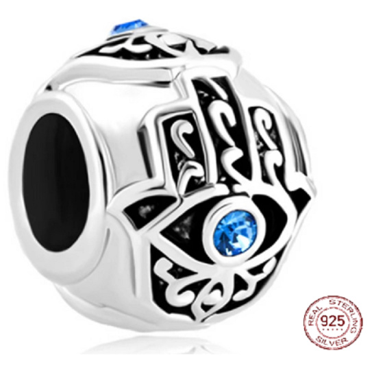 Charm Sterlingové stříbro 925 Ruka Fatimy, korálek na náramek symbol