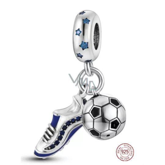 Charm Sterlingové stříbro 925 Fotbalové kouzlo, míč a kopačky 2v1, přívěsek na náramek sport Charm Sterlingové stříbro 925 Fotbalové kouzlo, míč a kopačky 2v1, přívěsek na náramek sport
