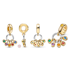 Charm Sterlingové stříbro 925 Marvel The Avengers, Kameny nekonečna - Infinity Gems, přívěsek na náramek, film