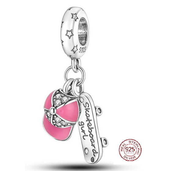 Charm Skateboard, kšiltovka 2v1, přívěsek na náramek sport