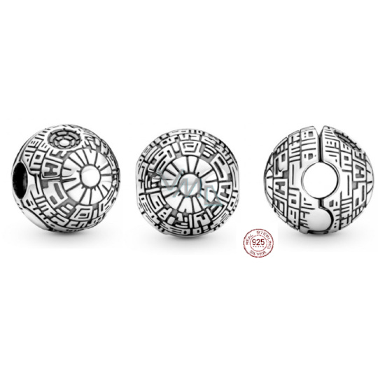 Charm Sterlingové stříbro 925 Marvel Star Wars Hvězda smrti, korálek na náramek, film