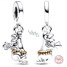 Charm Sterlingové stříbro 925 Disney 100. výročí Kniha džunglí, Balú medvěd, přívěsek na náramek, film