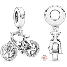 Zawieszka ze srebra próby 925 Błyszczące koło, charms do bransoletki sportowej