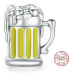 Charm Sterlingové stříbro 925 Pivo, korálek na náramek, jídlo a pití