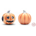 Charm Sterlingové stříbro 925 Dýně, zářící ve tmě, luminozní korálek na náramek Halloween