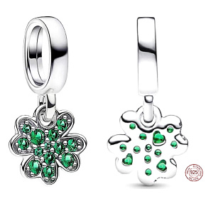 Charm Čtyřlístek, přívěsek na náramek štěstí