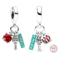 Charm Sterlingové stříbro 925 New York City Triple 3v1, přívěsek na náramek cestování
