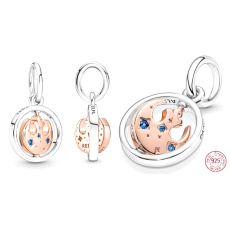 Charm Sterlingové stříbro 925 Marvel Star Wars Rebel Alliance se symbolem, otočný přívěsek na náramek, film Charm Sterlingové stříbro 925 Marvel Star Wars Rebel Alliance se symbolem, otočný přívěsek na náramek, film