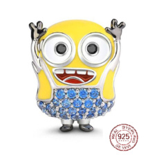 Charm Sterlingové stříbro 925 Já padouch - Mimoni Mimoň Bob - Nejroztomilejší mimoň ze všech, korálek na náramek film