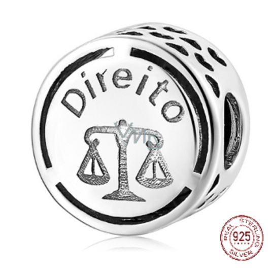 Charm Sterlingové stříbro 925 Práva, korálek na náramek zaměstnání