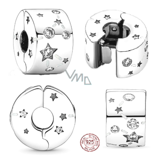 Charm Sterlingové stříbro 925 Hvězdy a galaxie, stopper, klipový korálek na náramek vesmír Charm Sterlingové stříbro 925 Hvězdy a galaxie, stopper, klipový korálek na náramek vesmír