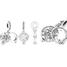 Charm Zvětšená hvězda, 2v1 přívěsek na náramek vesmír