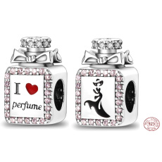 Charm Sterlingové stříbro 925 Parfém, korálek na náramek zájmy