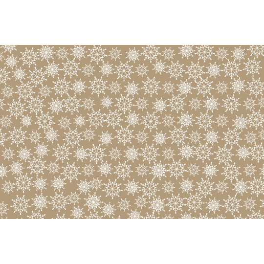 Dárkový balicí papír 70 x 200 cm Vánoční KRAFT Vločky