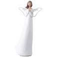 Anděl v bílých šatech a kovovými křídly polyresin 130 x 250 mm