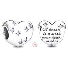 Charm Srebrna 925 Disney Kopciuszek - sen serca, koralik na bransoletkę na święta