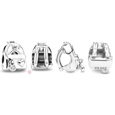 Charm Sterlingové stříbro 925 Batůžek Bag, korálek na náramek zájmy