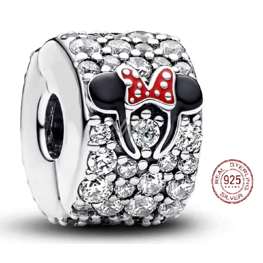 Charm Sterlingové stříbro 925 Disney Minnie stopper, klipový korálek na náramek, film