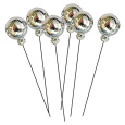 Kuličky na drátku plastové stříbrné 2 cm 8 kusů