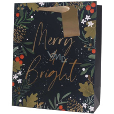 Dárková papírová taška 32 x 12 x 26 cm Vánoční Merry & Bright