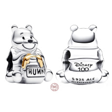 Charm Sterlingové stříbro 925 Disney 100. výročí Medvídek Pú, korálek na náramek, film