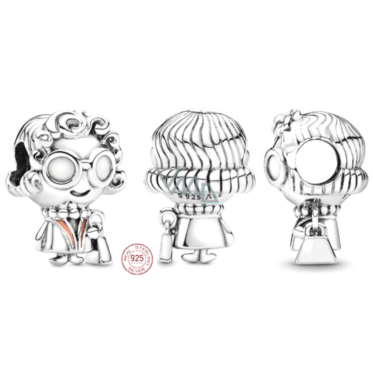 Charm Sterlingové stříbro 925 Babička, korálek na náramek rodina