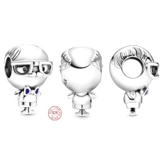 Charm Sterlingové stříbro 925 Děda - Pan Moudrý, korálek na náramek rodina