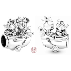 Charm Sterlingové stříbro 925 Disney dobrodružství s Mickey Mousem a Minnie. korálek na náramek cestování Charm Sterlingové stříbro 925 Disney dobrodružství s Mickey Mousem a Minnie. korálek na náramek cestování