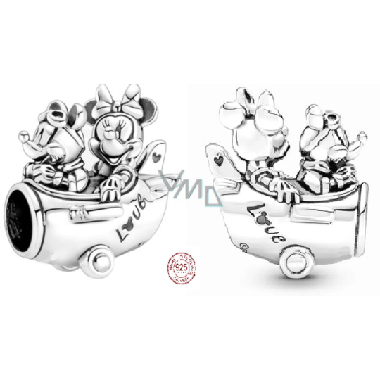 Charm Sterlingové stříbro 925 Disney dobrodružství s Mickey Mousem a Minnie. korálek na náramek cestování Charm Sterlingové stříbro 925 Disney dobrodružství s Mickey Mousem a Minnie. korálek na náramek cestování