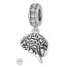Charm Srebrna biżuteria 925 Anatomia - Mózg, zawieszka na bransoletkę, symbol