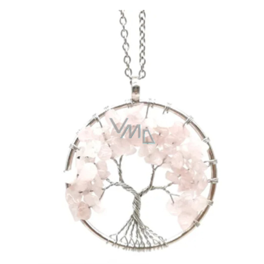 Růženin Strom života přívěsek přírodní kámen, léčivý, délka řetízku: 45 + 5 cm, láska