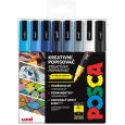 Posca Univerzální sada akrylátových popisovačů 0,9 - 1,3 mm mix chladných tónů 8 kusů PC-3M