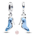 Charm Sterlingové stříbro 925 Disney Popelka, skleněný pantoflíček, přívěsek na náramek film