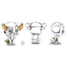 Charm Srebrny 925 Disney Król Lew - Simba, koralik na bransoletkę film
