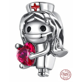 Charm Zdravotní sestřička, korálek na náramek zaměstnání