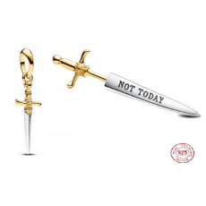 Charm Sterlingové stříbro 925 Hra o trůny Arya Stark meč Jehla, přívěsek na náramek, film