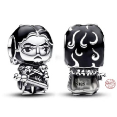 Charm Sterlingové stříbro 925 Hra o trůny Joh Snow, korálek na náramek, film