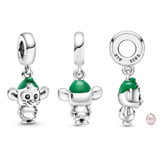 Charm Sterlingové stříbro 925 Disney Popelka - myšák Gus, přívěsek na náramek film