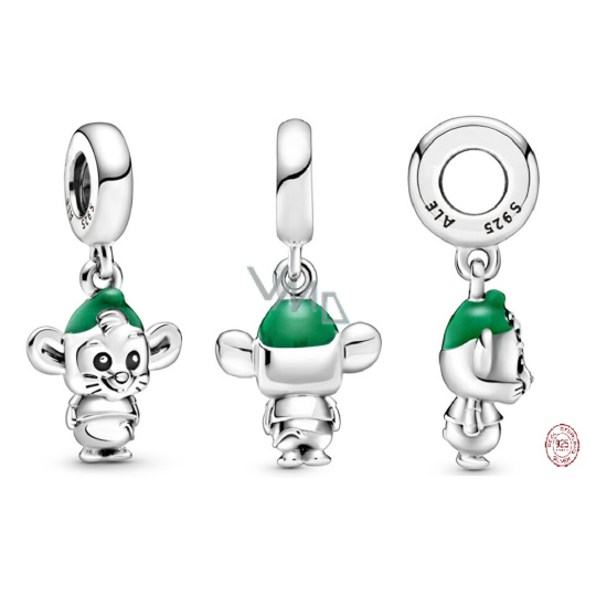 Charm Sterlingové stříbro 925 Disney Popelka - myšák Gus, přívěsek na náramek film