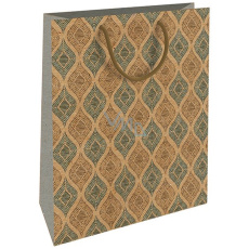 Nekupto Dárková kraftová taška 37 x 28 x 10 cm Grafický vzor