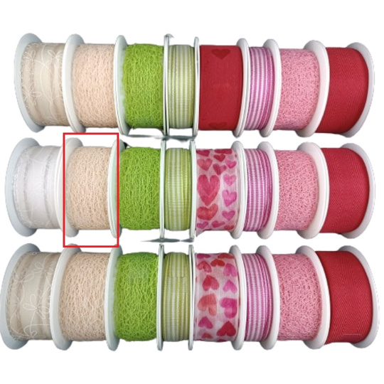 Nekupto Stuha látková Béžová pavučina 2,5 m x 25 mm