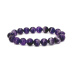Ametyst chevron náramek elastický přírodní kámen, kulička 10 mm / 16 - 17 cm, kámen králů a biskupů