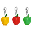 Charm Paprika červená, barevná energie, zdraví a radost ze života přívěsek na náramek jídlo