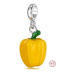 Charm Sterlingové stříbro 925 Paprika žlutá, přívěsek na náramek jídlo